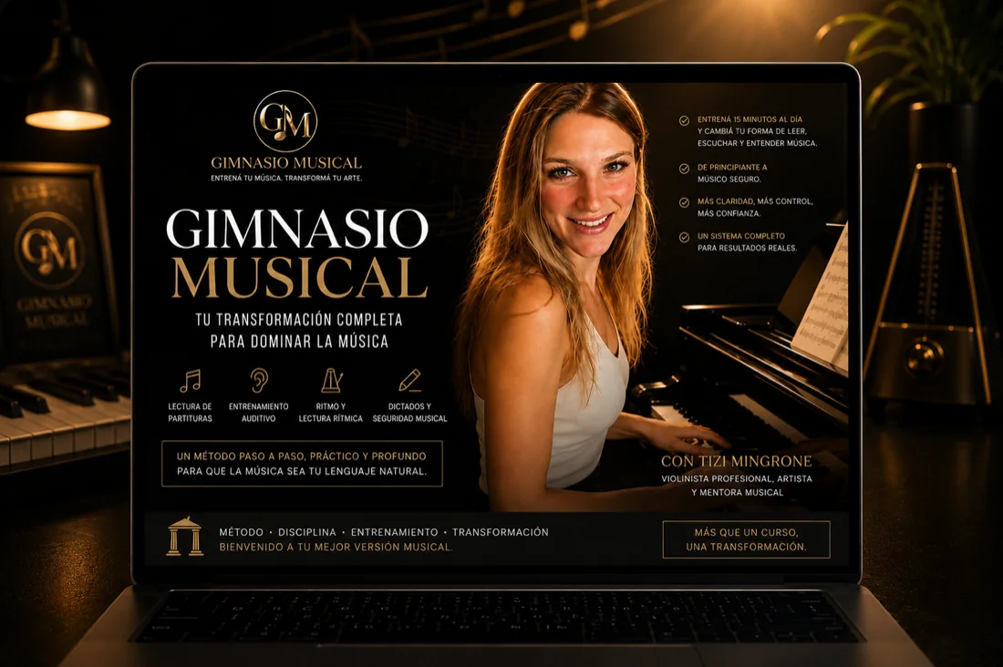 Mockup de la formación Gimnasio Musical